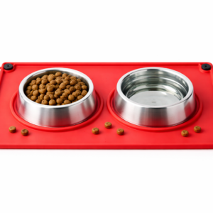 Weehawken Pet Shop Portable Pet Feeding Mat – Foldable Waterproof Feeding Pad for Dogs & Cats, Easy Clean Travel-Friendly Pet Food Mat